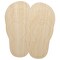Cute Floral Flip Flop Sandals Unfinished Wood Shape Piece Cutout for DIY Craft Projects